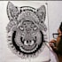 draw a unique   hand drawn mandala art