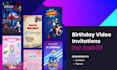 custom birthday invitation videos
