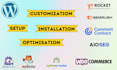 install and configure wordpress plugins you want
