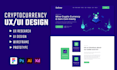 do unique crypto, currency coin tech web UI design