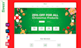 create christmas UI landing page design