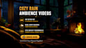 create cozy ambient rain videos for youtube channel