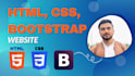 design HTML, CSS, bootstrap5 responsive website