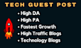 publish tech guest posts on technology approved blogs