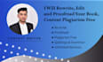 manually rewrite, edit and proofread your book, ai content, plagiarism free