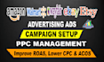 setup and optimize amazon wayfair ebay etsy walmart PPC campaign advertising ads