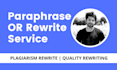 paraphrase and rewrite your content manually