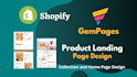 design shopify product landing page using gempages