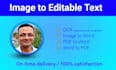 convert your image, pdf document to text using ocr software