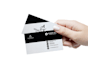 create  minimalist, unique business card ready for print