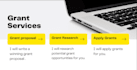 research, apply for grants, write a grant proposal, rfp, do applications for you