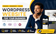 build custom wordpress website design or business website