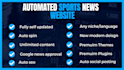 create a professional automated sports news website