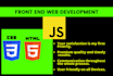 frontend web development javascript htlm CSS, bootstrap