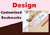 design customized bookmarks with name calligraphy
