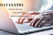 do content writing and web research