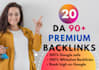 20 high da90 plus whitehat SEO backlinks