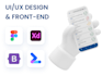 be your UI UX designer for mobile apps and dashboards and front end developer