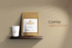do amazing coffee sticker and bag design