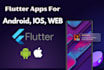develop flutter android, ios and web app with firebase