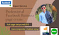 create, setup, optimize and manage facebook business page