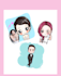 draw you cute cartoon portrait