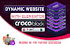 build dynamic wordpress website with crocoblock jet engine and elementor pro