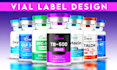 do premium peptide, sarms, vial label design, product label design