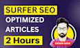 be your ai article writer using surfer SEO optimization