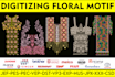 digitize floral motif embroidery pattern