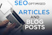 write SEO optimised articles and blog posts