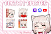 draw custom twitch emotes in cute anime style