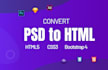 convert psd to html, xd to html ,figma to html