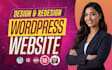 do wordpress design and redesign wordpress website development