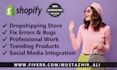 create shopify store, shopify website, dropshipping store