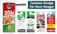 do creative door hanger, rack card design in 24 hours