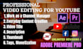 do professional video editing for youtube and anything else