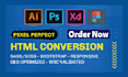 convert PSD to HTML, figma to HTML, responsive