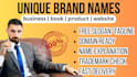 name your brand, business, book, product, website in 24h