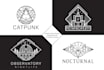 design 2 unique graphics t shirt art deco style