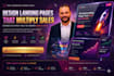 create modern landing page design