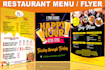 design restaurant menu food menu flyer or brochure