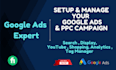 setup and optimize your google ads PPC campaigns and display campaigns