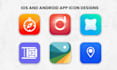 design modern mobile app icon or logo with splash screen