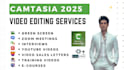 do video edit using camtasia 2025 studio, training video