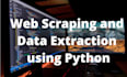 do web scraping and data extraction using python