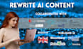 rewrite, edit, spin chatgpt content or proofread ai SEO article document text