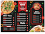 style menu price list service menu for food bars and cafes