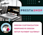 install prestashop and customize the theme on your hosting