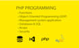 do php programming, tasks and web application development
